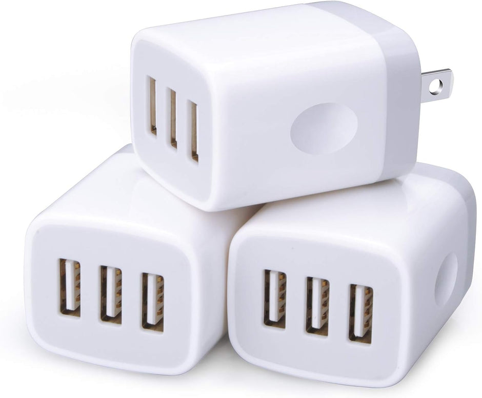 USB Charging Plug, Wall Charger Adapter,  3Pack Universal Travel 3.1A 3Muti Port Fast Charging Block Compatible with Iphone 17 16 15 14 13 SE 12Pro,Samsung Galaxy S26 S25 S24 S23 Ultra, Google