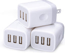 USB Charging Plug, Wall Charger Adapter,  3Pack Universal Travel 3.1A 3Muti Port Fast Charging Block Compatible with Iphone 17 16 15 14 13 SE 12Pro,Samsung Galaxy S26 S25 S24 S23 Ultra, Google