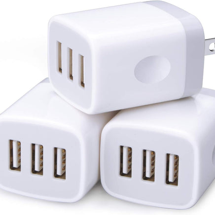 USB Charging Plug, Wall Charger Adapter,  3Pack Universal Travel 3.1A 3Muti Port Fast Charging Block Compatible with Iphone 17 16 15 14 13 SE 12Pro,Samsung Galaxy S26 S25 S24 S23 Ultra, Google