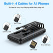 20000Mah Power Bank Portable Charger with Cables Compatible for Iphone, Android Cell Phone