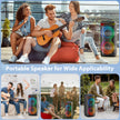 Large Party Speaker, Bluetooth Speaker with Dazzling Rgb Light, Two 6.5'' Subwoofer, T20
