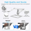 Laptop Stand, Ergonomic Aluminum Height Adjustable Computer Stand Laptop Holder for Desk, Compatible with Macbook Pro/Air, Dell, Lenovo, HP, Samsung, More Laptops 11-17