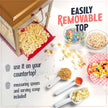 Popcorn Maker Machine - Professional Cart with 8 Oz Kettle Makes up to 32 Cups - Vintage Popcorn Machine Movie Theater Style - Red & Gold