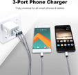 USB Charging Plug, Wall Charger Adapter,  3Pack Universal Travel 3.1A 3Muti Port Fast Charging Block Compatible with Iphone 17 16 15 14 13 SE 12Pro,Samsung Galaxy S26 S25 S24 S23 Ultra, Google
