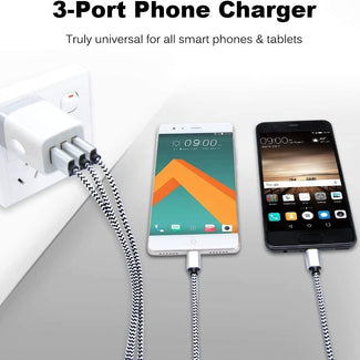 USB Charging Plug, Wall Charger Adapter,  3Pack Universal Travel 3.1A 3Muti Port Fast Charging Block Compatible with Iphone 17 16 15 14 13 SE 12Pro,Samsung Galaxy S26 S25 S24 S23 Ultra, Google