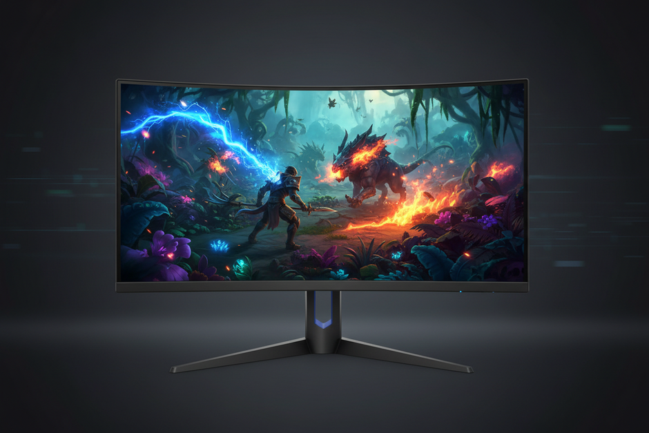 31.5 inch Curved Gaming Monitor front view with display